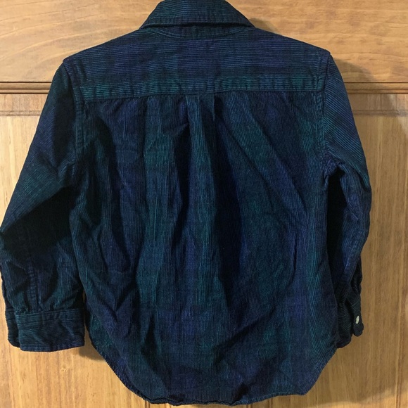 Ralph Lauren Kids Green and Blue Plaid Button Down Shirt - Picture 3 of 8